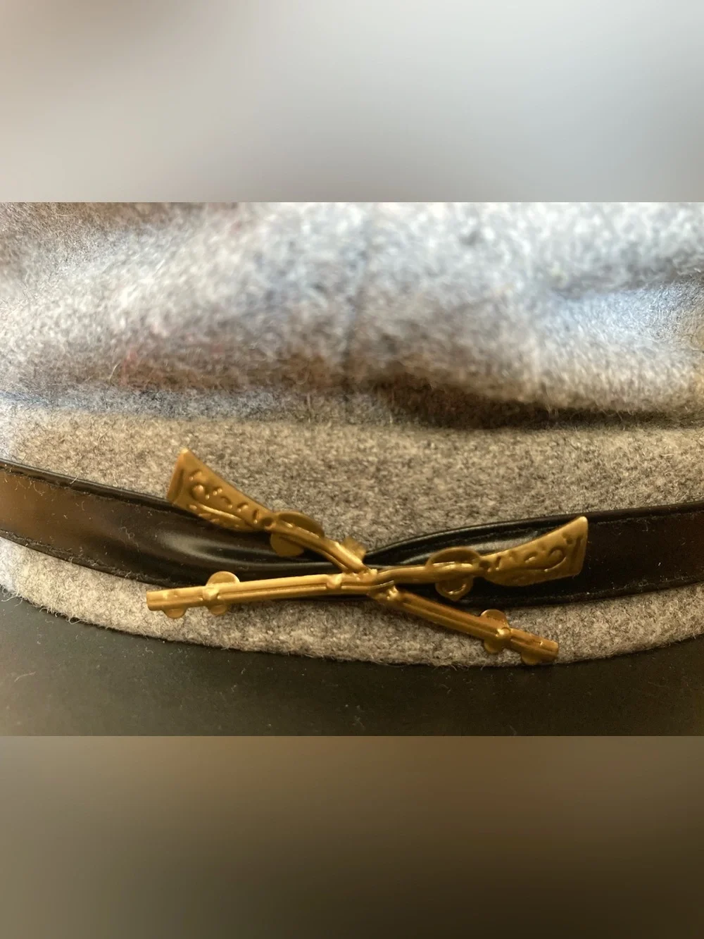 Boy’s gray Confederate cap